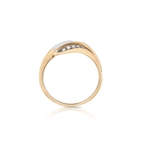 Pierścionek złoty z diamentami i brylantami