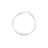 Bransoleta srebrna węzeł