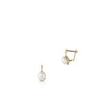 Kolczyki złote z perłami i cyrkoniami