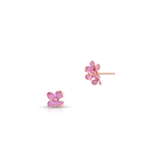 Kolczyki srebrne Kwiaty Nocy Różowy Bez