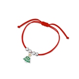 Bransoleta sznurkowa ze świąteczną choinką