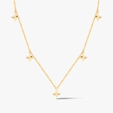 Naszyjnik złoty z wiszącymi gwiazdkami