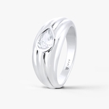 Pierścionek srebrny z cyrkonią