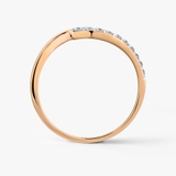 Pierścionek złoty z brylantami