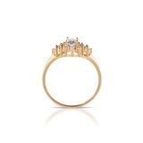 Pierścionek złoty z cyrkoniami