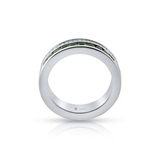 Pierścionek białe złoto z brylantami