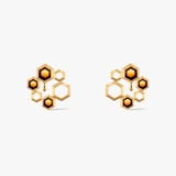 Kolczyki srebrne z bursztynem Miodowa