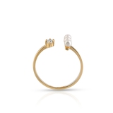 Pierścionek złoty z perłami