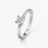 Pierścionek zaręczynowy białe złoto Niezwykły