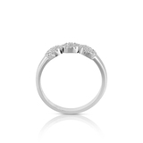 Pierścionek srebrny z cyrkoniami W.KRUK