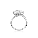 Pierścionek białe złoto z diamentami