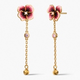 Kolczyki srebrne Kwiaty Nocy Bratki