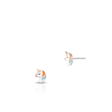 Kolczyki srebrne z kolorowym jednorożcem