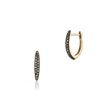 Kolczyki złote z brązowymi diamentami Karmelowa