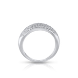 Pierścionek białe złoto z brylantami