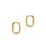 Kolczyki srebrne pozłacane geometryczne