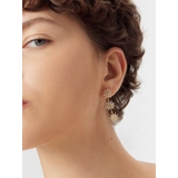 Kolczyki srebrne pozłacane z cyrkoniami