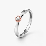 Pierścionek zaręczynowy złoty Romantyczny