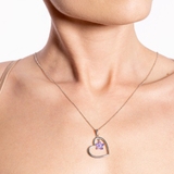 Wisiorek srebrny Kwiaty Nocy Fioletowy Bez