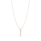 Wisiorek złoty literka I