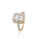 Pierścionek złoty z cyrkoniami