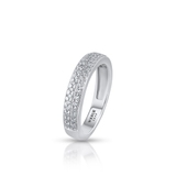 Pierścionek białe złoto z brylantami