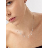 Bransoleta srebrna pozłacana z różowymi cyrkoniami