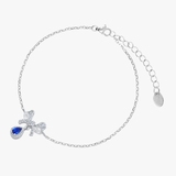 Bransoleta srebrna z kokardką