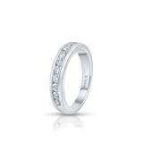 Pierścionek białe złoto z brylantami