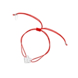 Bransoleta srebrna z ażurowym sercem