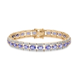 Bransoleta złota z tanzanitami