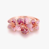 Pierścionek różowe złoto Kwiaty Nocy