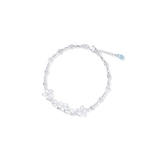 Bransoleta srebrna Kwiaty Nocy Biały Bez