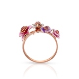 Pierścionek złoty Kwiaty Nocy