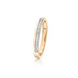 Pierścionek złoty z diamentowym pasem