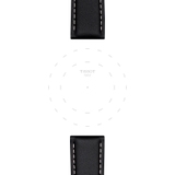 Tissot czarny pasek skórzany 21 mm