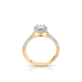 Pierścionek złoty z diamentami