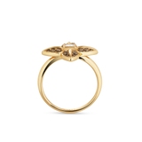 Pierścionek srebrny pozłacany z markasytami