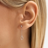 Kolczyki srebrne z diamentami laboratoryjnymi Czułość