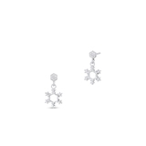 Kolczyki srebrne z motywem śnieżynki