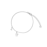 Bransoleta srebrna z aniołkiem i sercem