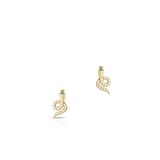 Kolczyki srebrne pozłacane Laguna