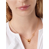 Naszyjnik srebrny z bursztynem Miodowa