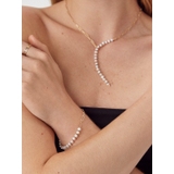 Bransoleta srebrna z perłami