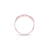 Pierścionek różowe złoto z diamentami