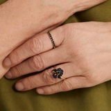 Pierścionek złoty z szafirami TRIO