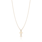 Wisiorek złoty literka T