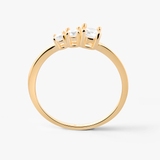 Pierścionek srebrny pozłacany z cyrkoniami