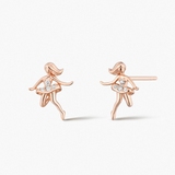 Kolczyki srebrne Balerina