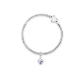 Zawieszka srebrna z kolorowym sercem Lovely Beads